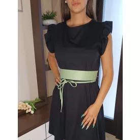 Zuri Műbőr Megkötős Öv Menta