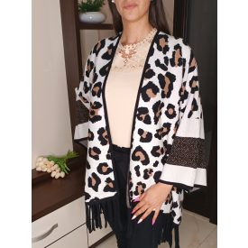 Marcella Poncsó Kardigán Párduc Fehér
